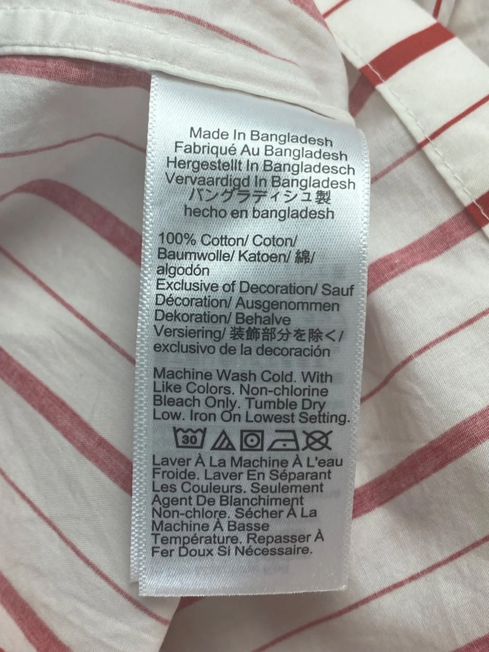 J.Crew Cotton Poplin Pajama Set Men’s XL Red White Stripe Unisex